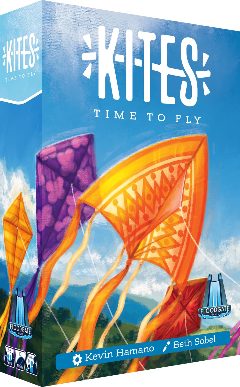 Floodgate Games | Kites | Board Game | Ages 10+ | 2-6 Players | 10 Minutes Playing Time