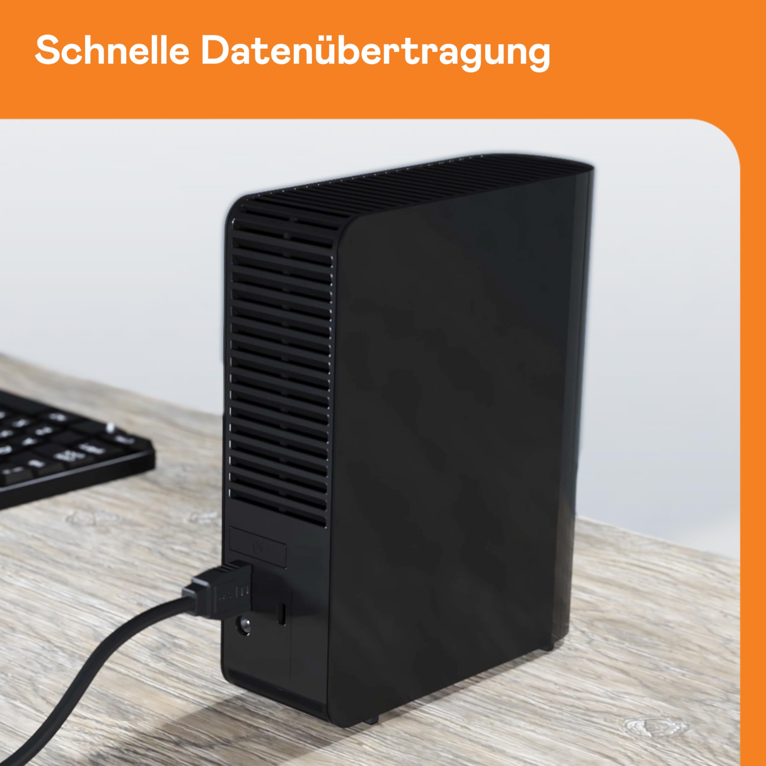 WD Elements Desktop-Speicher 24 TB (Desktop-Speicher USB 3.0-kompatibel, Zusatzspeicher für Fotos, Musik, Videos und alle anderen Dateien, stoßfest) Schwarz 4