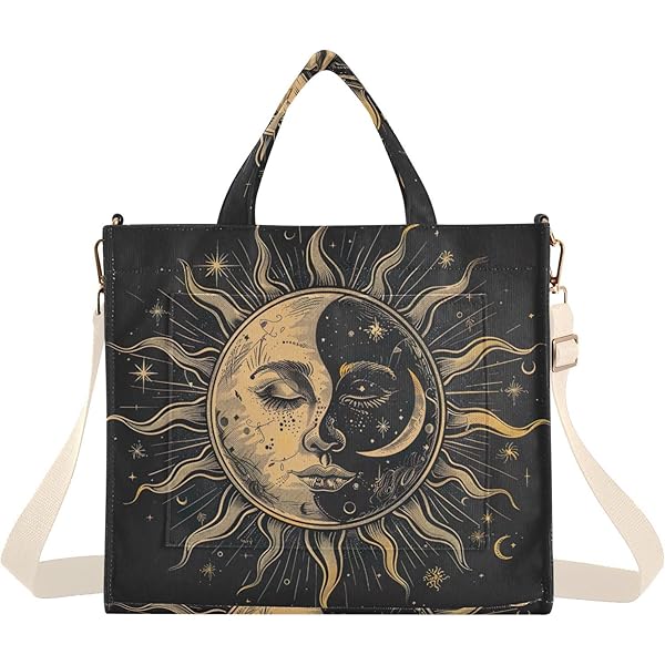 Amazon.com: Sun & Moon Face Tote Bag for Women Large Capacity