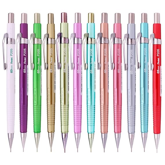 Pentel P205 Metallic Series Mechanical Pencil Drafting Leads (Pack of