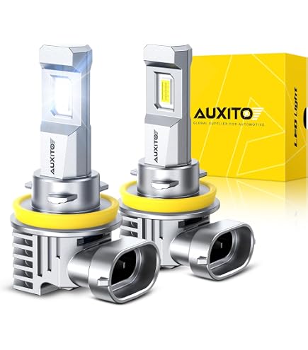 AUXITO H11 H8 H9 LED Fog Light Bulbs - 6000K White, 360° Beam, Super Bright (2 Pack)