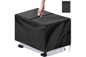 EEEKit Fryer Dust Cover, Fryer Waterproof Shield Compatible with T-fal 3.5L Stainless Steel Deep Fryer, 600D Oxford, 15.7"D x