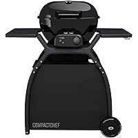  Gas-Grillstation Outdoorchef P-480 G Compact 1-flammig Edelstahl schwarz XL Garten ✔ Rollen ✔ Deckel ✔ Seitentische beidseitig ✔ Ablagefläche ✔ rund ✔ rollbar ✔ stehend grillen ✔ Grillen mit Gas ✔ mit Station ✔ mit Rädern 