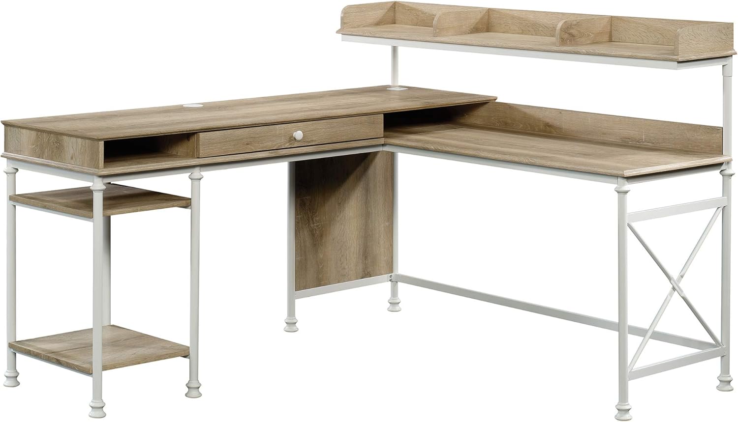 Best Sauder Computer Desk With Hutch In Antique White