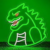 Monster Neon Sign Lights for Wall Decor, Dinosaur LED Sign for Room and Man Cave Decor, Dimmable Powered LED Signs for Boys Bedroom, Party, Birthday, Christmas Gift