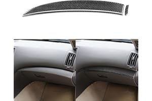 NVCNX Real Carbon Fiber Compatible with Infiniti G35 G37 G25 Q60 Q40 2007-2015 2008 2009 2010 2011 2012 2013 2014 X S Sedan Coupe Convertible Car Interior Accessories Trim Co-Pilot Dash Cover Black
