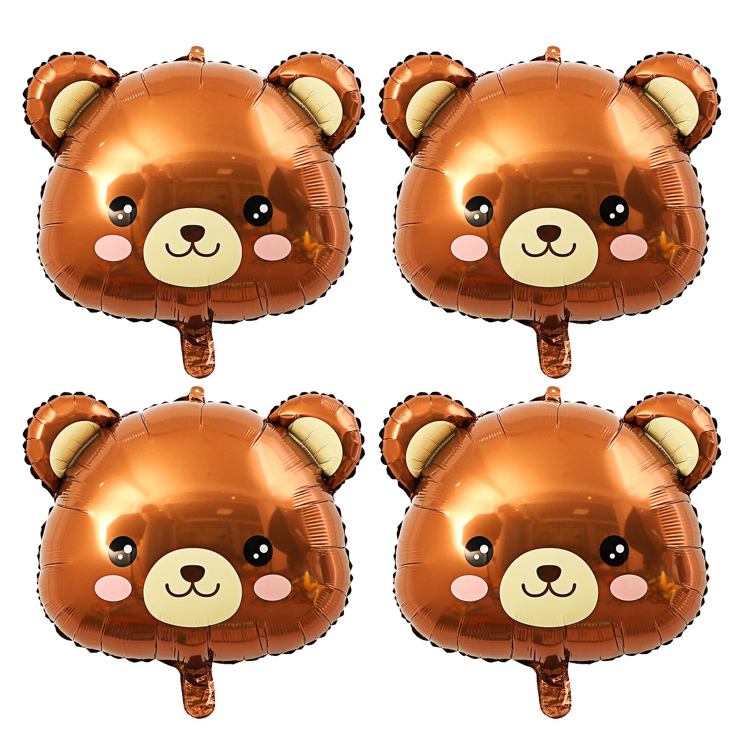 RmKbe 4Pcs Bear Balloon Teddy Bear Balloons Foil Helium Brown Bear Balloons Bear Baby Shower Decorations for Kids