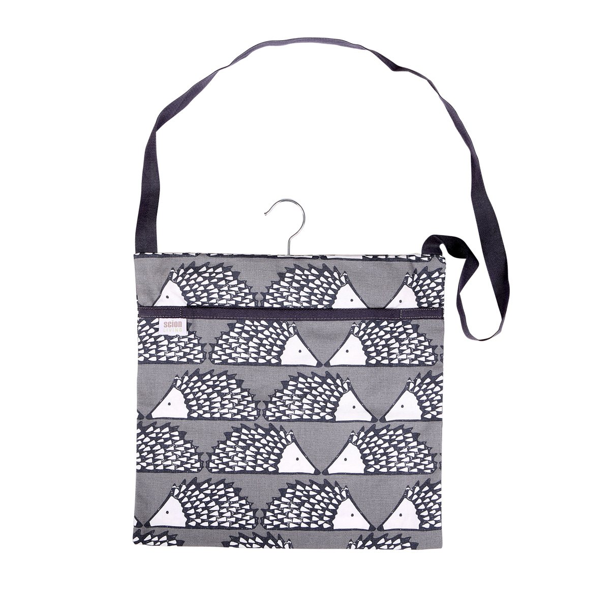 Scion Living Spike The Hedgehog Grey Peg Bag 100% Cotton 30x30x2 cm