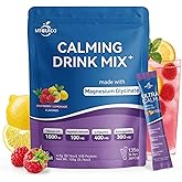 MTCUNXI UltraCalm Super Cortisol Drink with Magnesium Glycinate, Ashwagandha, L-Theanine, Vitamin D3, Magnesium Glycinate Powder for Sleep & Stress Relief, Raspberry Lemonade, Sugar Free(30 Servings)