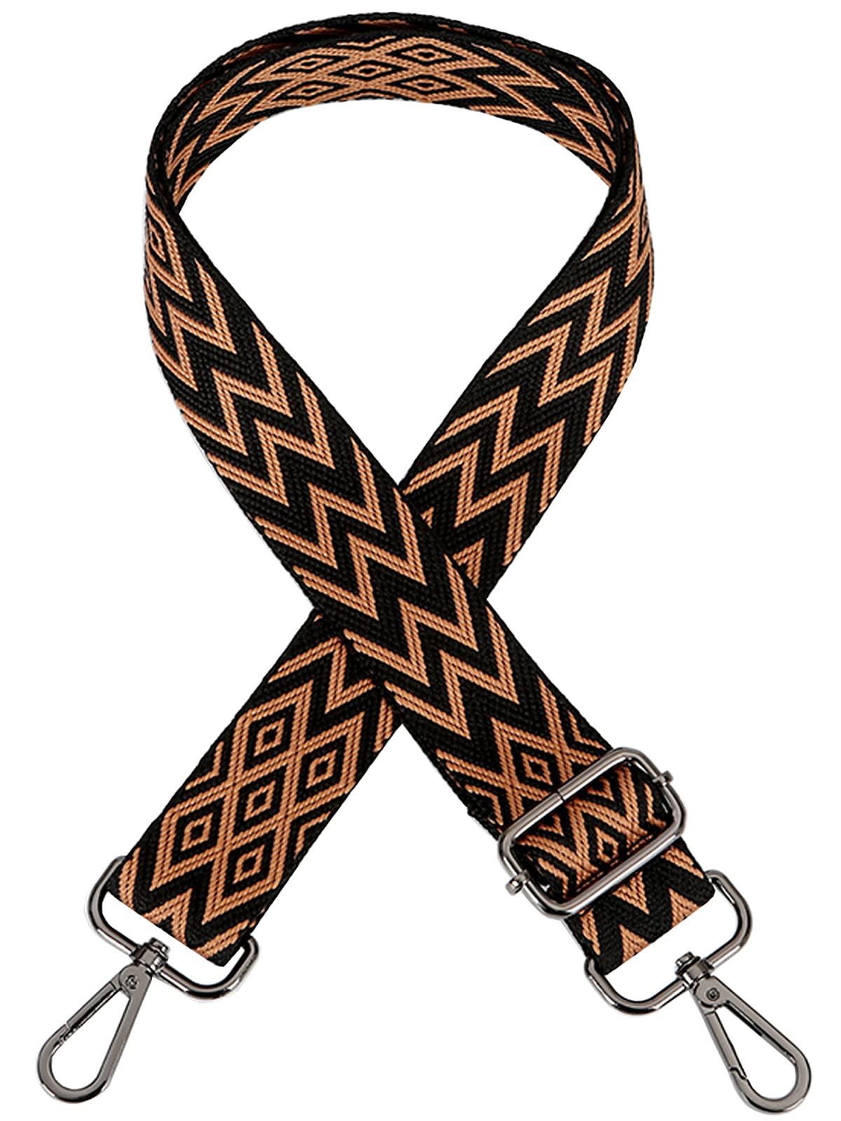 ZYLDK Adjustable Shoulder/Crossbody Bag Strap, Brown, 80cm - 140cm, 3.8cm Width, Nylon, Compatible with Passenger Car, Replacement for Handbags, Shoulder Bags, Crossbody Bags