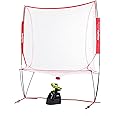 Furlihong 680NT 2 in 1 Tennis Ball & Baseball Training Machine and Net Combo, Ball Recycling System, Includes 680BH and NT01