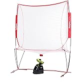 Furlihong 680NT 2 in 1 Tennis Ball &amp; Baseball Training Machine | Pitching Machine and Net Combo, Ball Recycling System, Includes 680BH and NT01