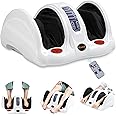 H&B Luxuries Shiatsu Foot Massager Machine with Remote Controller, Kneading and Rolling Home Massagers for Feet, Ankle, Calf, Leg, Gift for Men, Women, Father, Mom Parents and The Elderly, White
