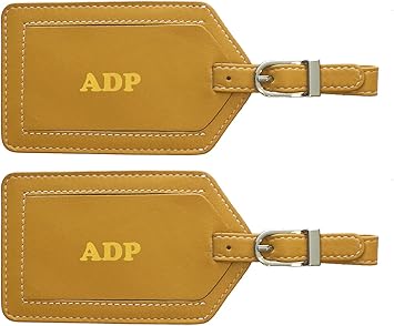leather luggage tags amazon