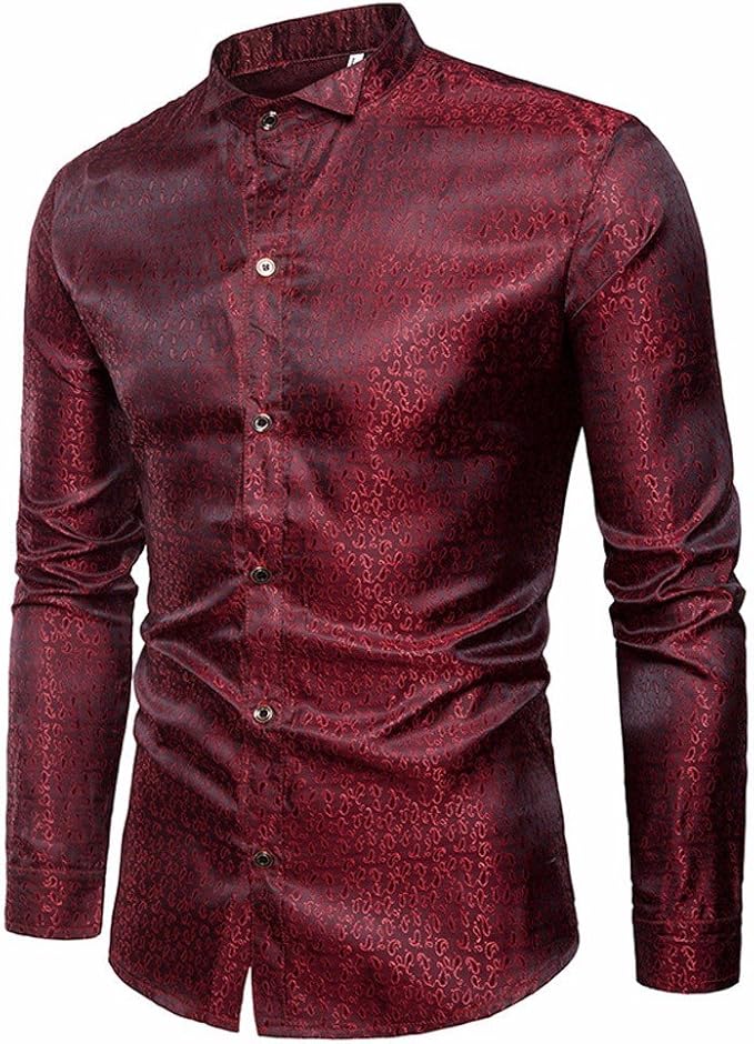 Chevalier - Camisa de Hombre de Moda Larga, Blusa Brillante ...