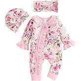 Abbence Preemie Newborn Baby Girl Romper 3-Piece Set