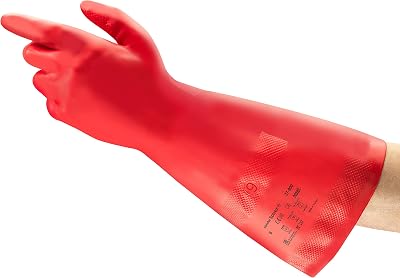 Ansell AlphaTec 37-900 Nitrile Chemical Gloves Red Size 9 12 Pairs