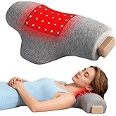 TIAXU TIAXU Portable Red Light Therapy Neck Pillow with Infrared, Cervical Spine Pain Relief for Joint Stiffness, Cordless for Home & Travel