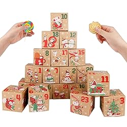 ONESING 24 Pcs DIY Christmas Advent Calendar Boxes