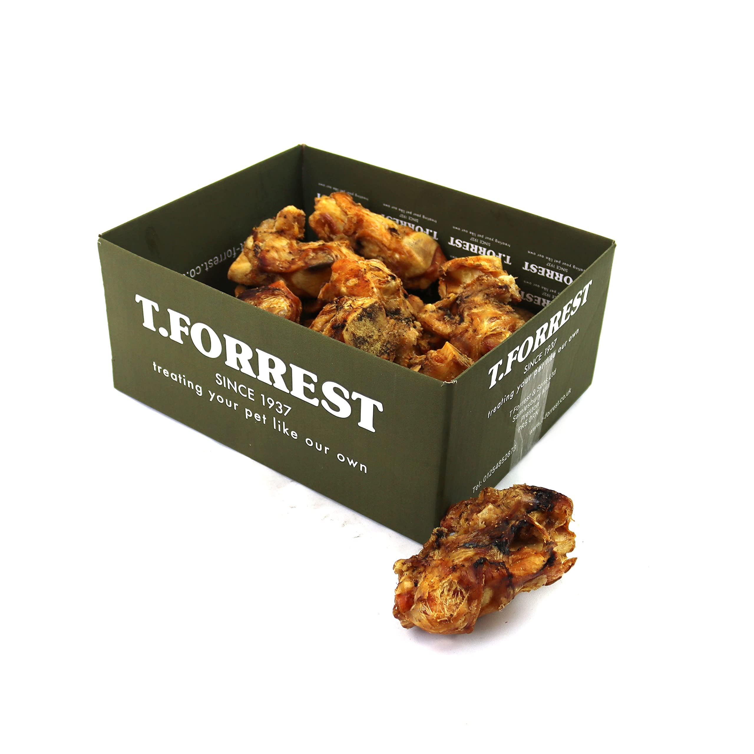T.Forrest British Mini Roasted Bones for Dogs - 15 Pack - 100% Natural Treats, Long Lasting & Grain Free