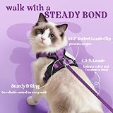 rabbitgoo Cat Harness and Lead Set XS Purple Reflective Escape Proof view 5