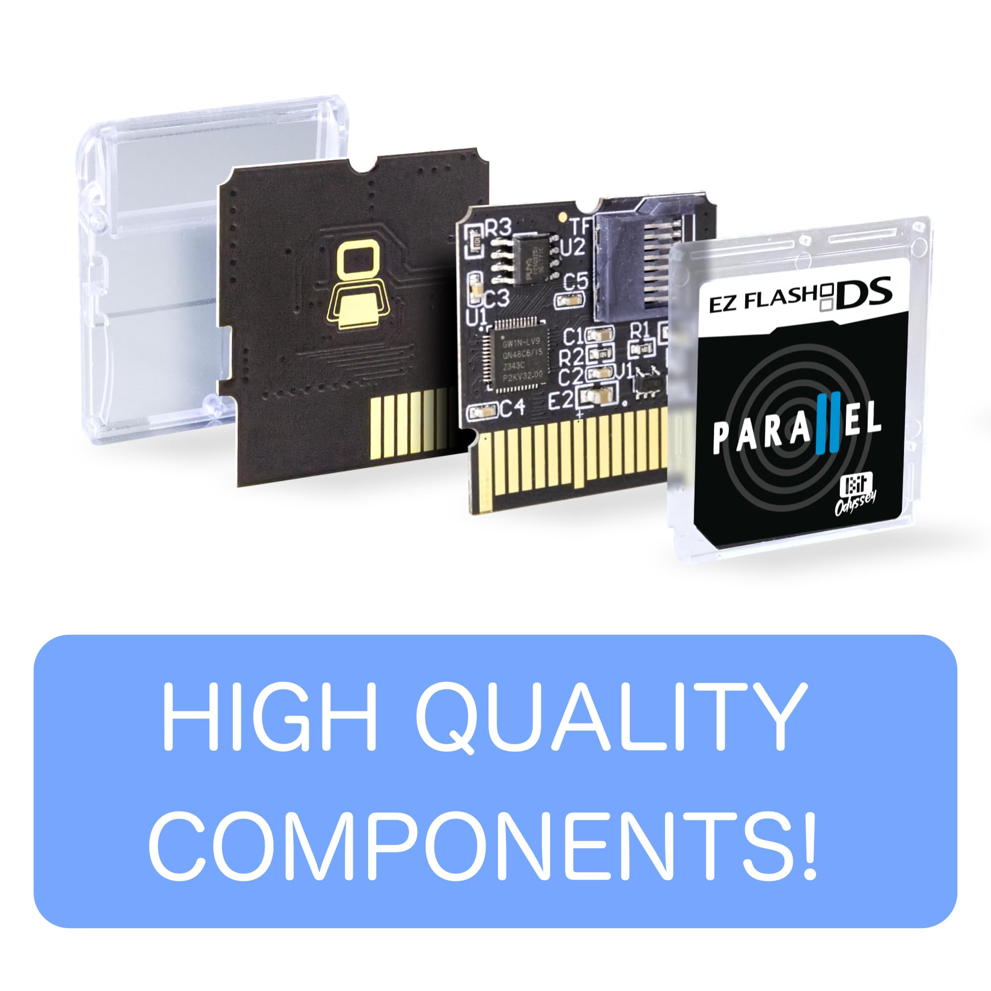 Bit Odyssey EZ Flash Parallel Flash Cartridge for DS 3DS Family + 32 Gb SD Card. Compatiotor to R4.