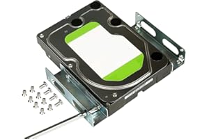 HDD Hard Drive Metal Mounting Bracket Adapter, Convert Any 3.5 in HDD Into One 5.25 in Drive Bay（1x3.5 to 5.25 in）