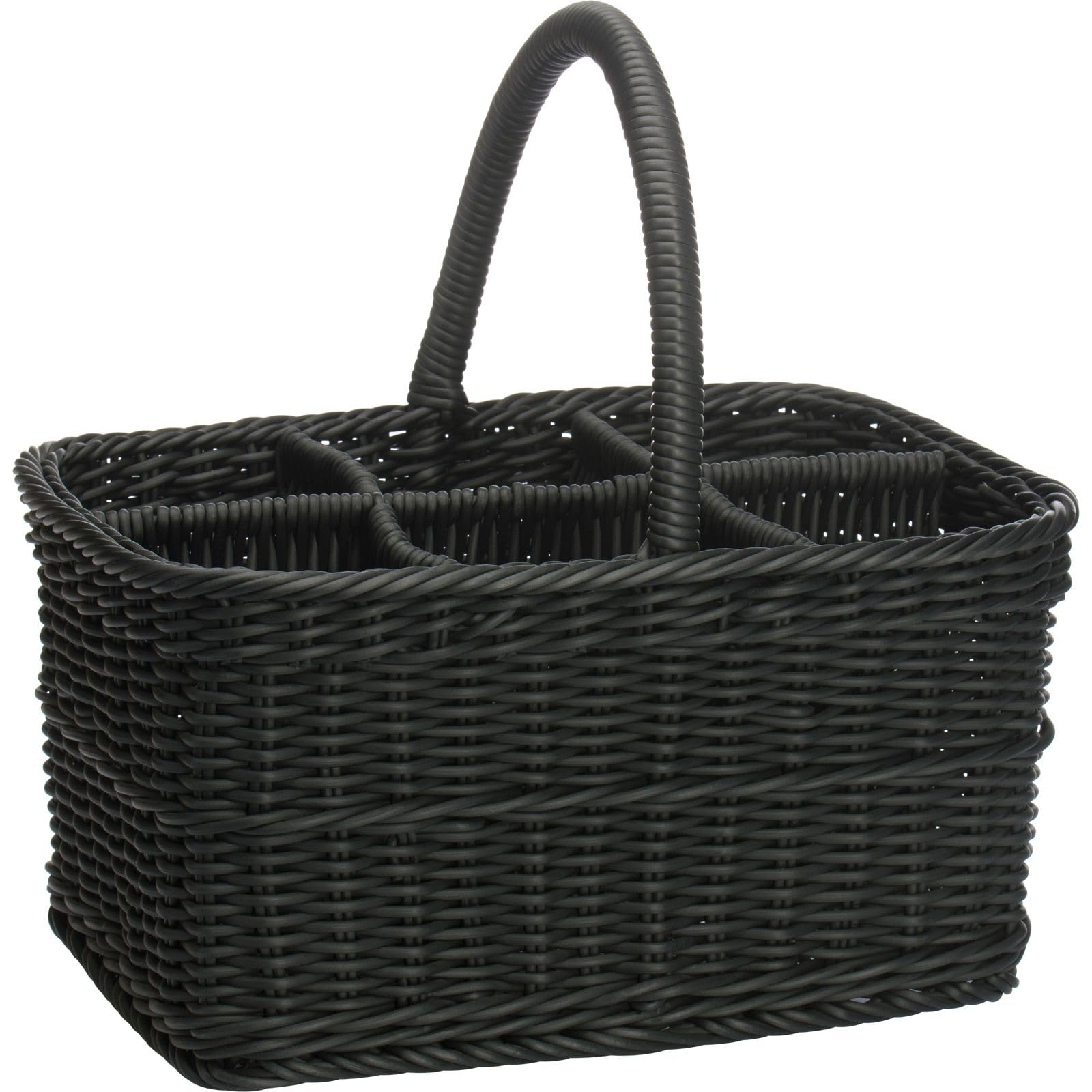Saleen Bottle Rectangular Basket, Black, 38 x 29 x 20 cm