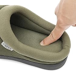 UBFEN Mens Slippers for Indoor Bedroom Memory Foam
