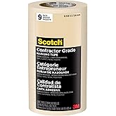 Scotch Contractor Grade Masking Tape, 0.94 inches by 60.1 Yards (540 Yards Total), 2020, 9 Rolls
