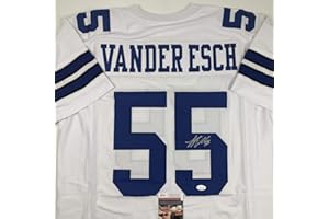 HALL OF FAME MEMORABILIA Autographed/Signed Leighton Vander Esch Dallas White Football Jersey JSA COA