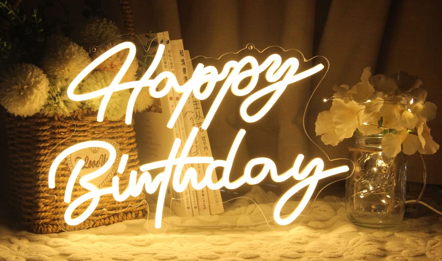 LED Neon Sign Night Light for Wall Party Décor Bedroom Room Bar Wedding Home Birthday Art Decoration Christmas with USB Chain Light Modulator 5v