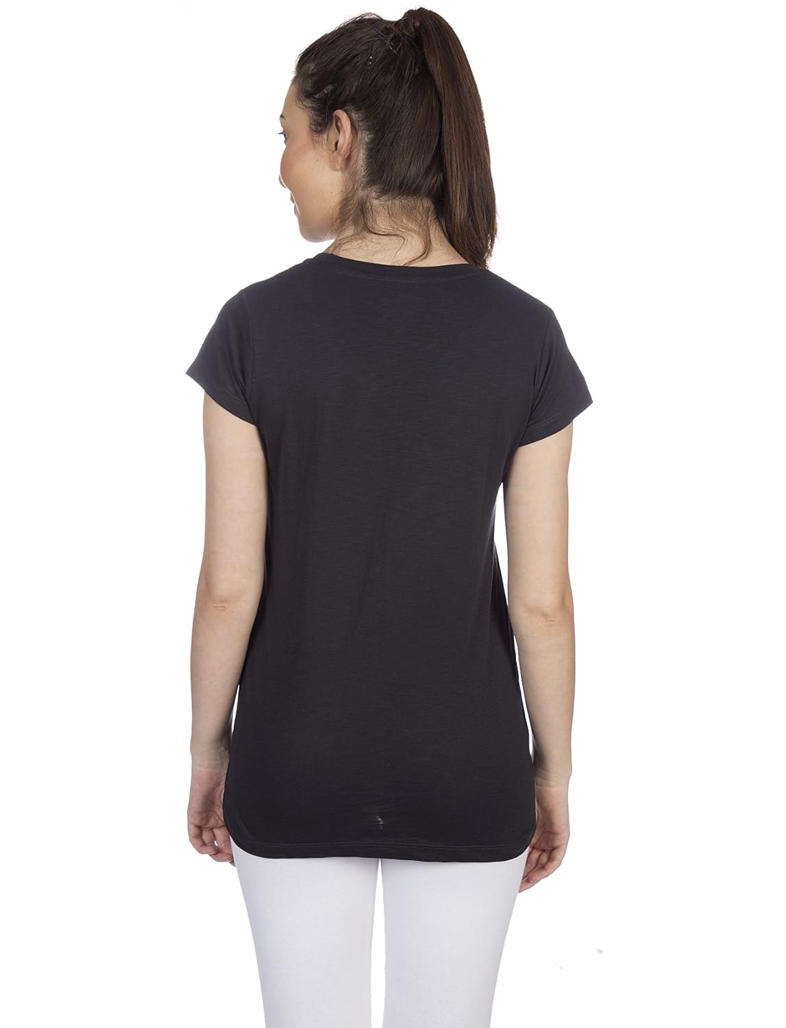 goldstroms women's yoga/sports solid slub cotton tshirt