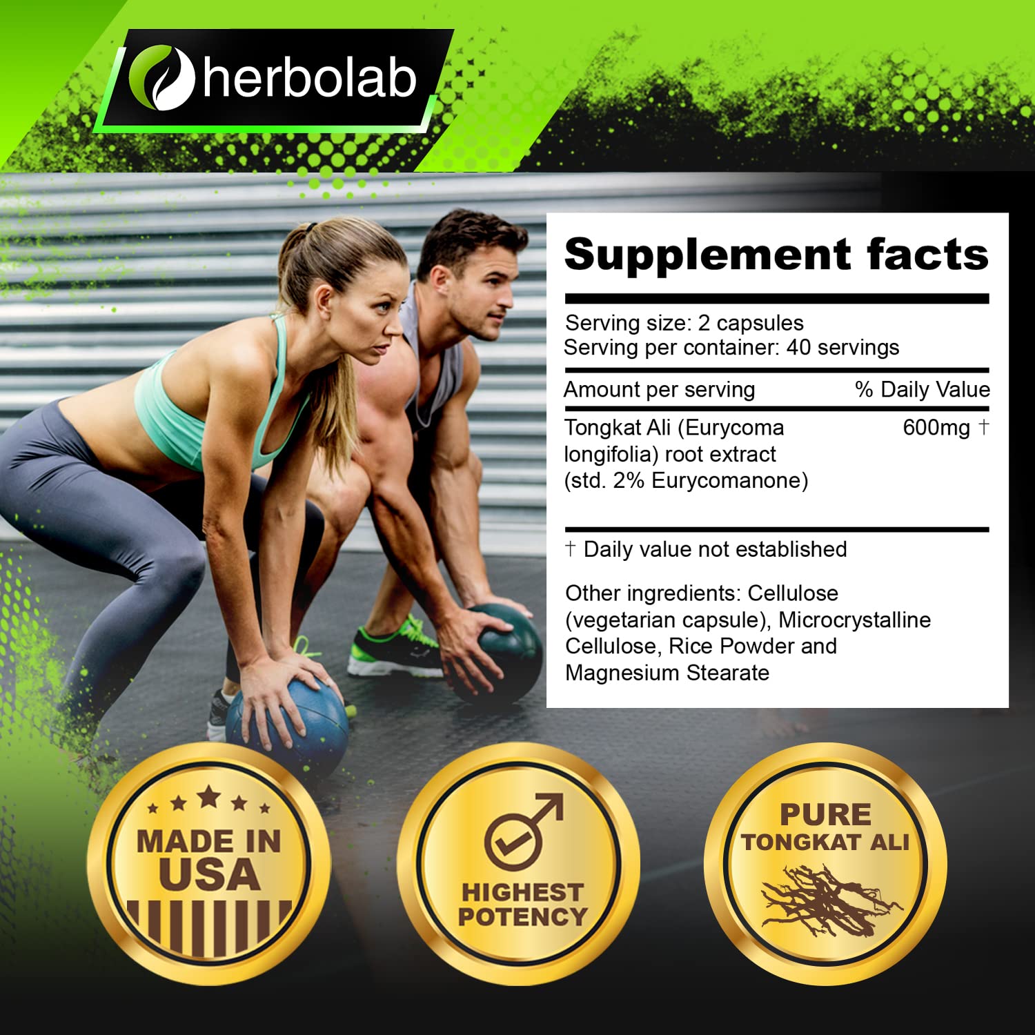 Tongkat Ali For Men Root Supplement 200:1, Standardized to 2% Eurycomanone, 1200mg, 30 Day Supply, Longjack Tongkat Ali for Men, Eurycoma Longifolia Extract Powder Capsules, Malaysian Ginseng
