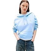 Tommy Jeans womens Medium Weight Pullover Hoodie With Embroidered Flag Logo