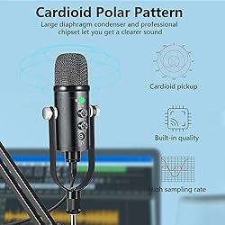 Delarbeaden USB Microphone,Condenser Recording