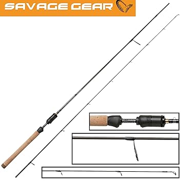 Savage Gear Parabellum UL CCS 1,85m 3-10g Ultra Light Rute, Spinnrute zum leichten Spinnfischen, Barschrute, Forellenrute