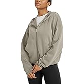 ODODOS Women's Modal Soft Full Zip Hoodie Gathered Hem Long Sleeve Casual Oufit Hooded Jacket with Pockets