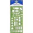 ALVIN, TD1538, House Plan Fixtures Template, Drawing and Drafting Tool for Artists, Architects, Design and Drafting, 1/4" Scale