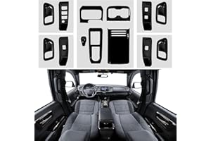 CARLIMEKI Tacoma Interior Modifications, Moulding Cover Trims Custom Fit for Tacoma Gen 3rd (2016-2023) Crew & Double Cab, (Outfit 02, Black)