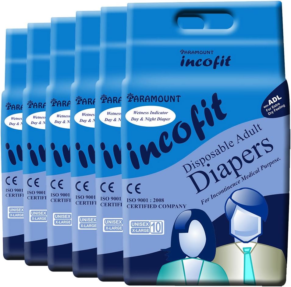 Paramount Incofit Premium Adult Diapers - 60 Count (Extra Large XL)