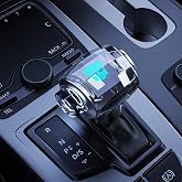 suupar Touch Activated Color changing LED Crystal Automatic Shift Knob with Lock Button For Automatic Gear Shift Knobs with button Shifter head universal