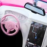 Barbie Convertible 2-Seater Vehicle Pink Car with Rolling Wheels HBT92 view 4