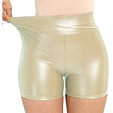Faux Leather Shorts for Women Stretchy High Waisted Mini Sexy Bodycon Tights Hot Pants Party Dance