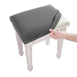 BUYUE Luxury Vanity Bench Stool Cover, (15"- 20") L