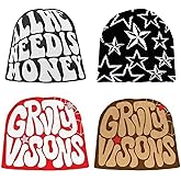 Y2K Knitted Beanies Hat Men Women Graphic Vintage Cap Gothic Warm Knitted Hat Streetwear Trend Beanie