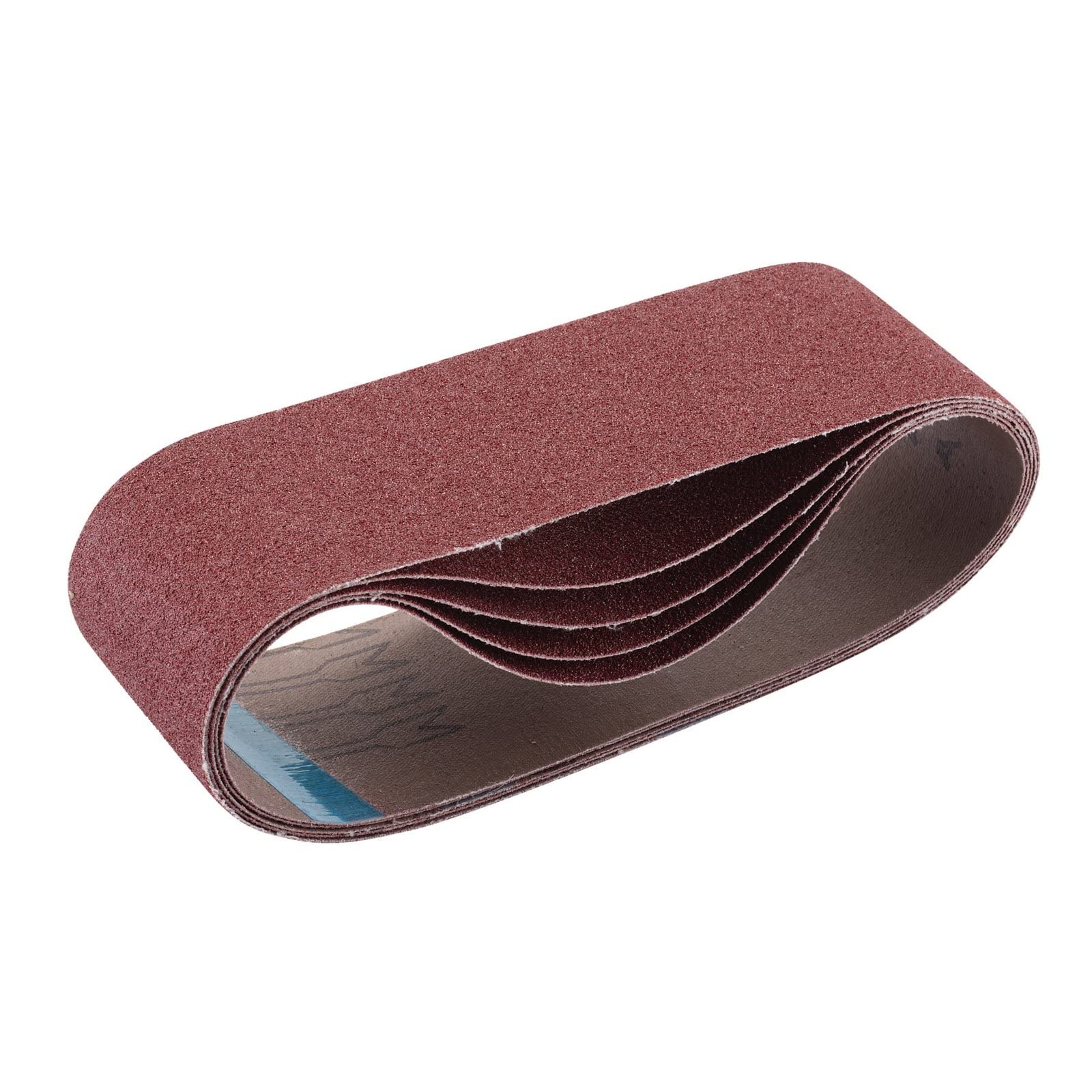 Draper 2 09239 Fabric Sanding Belt, 75 x 533 mm, 80 Grit (Pack of 5), Red, One Size