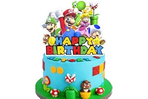 TEOY Mario Birthday Party Supplies, Cake Topper Decorations for Mario Party Supplies Decor