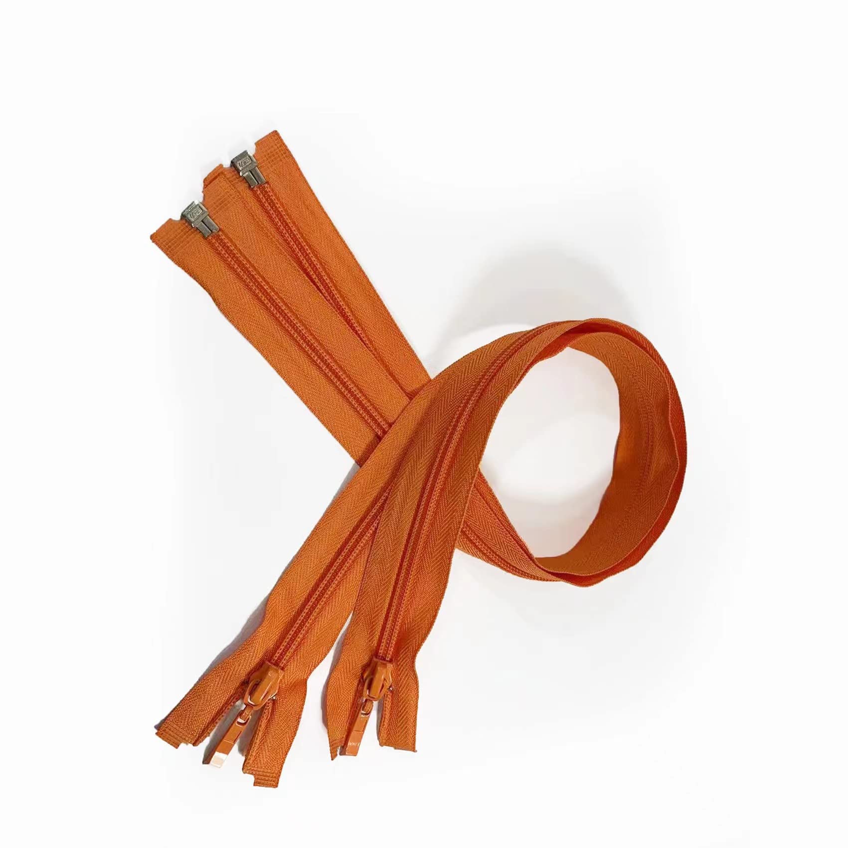 Pack of 2 Zippers 50 cm Nylon Sewing #5, with Elephant Leg Pull, 11 Colors, Sewing Clothes, Clothes, Dresses, Jackets, Crafts, (157, 50 cm)