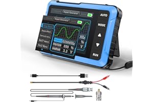 WESTOBIG 【FNRSI Upgraded 2in1 DSO-510 Oscilloscope with 10X Probe】Digital Portable Oscilloscope/DDS Signal Generator Automotive 2.8 inch TFT, 10MHz Bandwidth, 48MS/s Sampling Rate, Auto Trigger Function